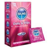 Skins Condoms Dots & Ribs 12 Pack