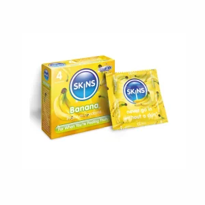 Skins Condoms Banana flavoured 4 Pack International 1.